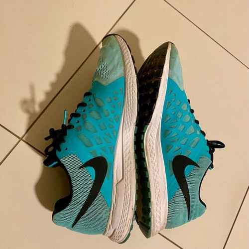 Nike Zoom Pegasus used running training shoes size 45 turquoise