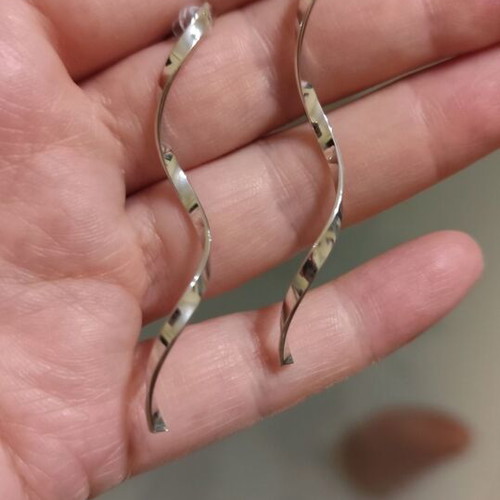 Silver Earrings made of Stainless Steel new