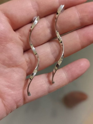 Silver Earrings made of Stainless Steel new