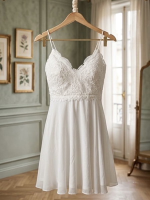 Chiara Forthi Milano white mini dress like new, size 38 M