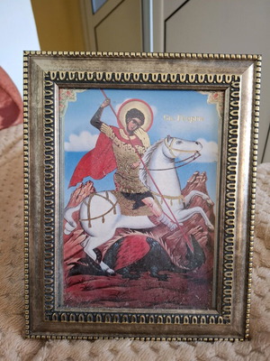 Icon of Saint George in frame new