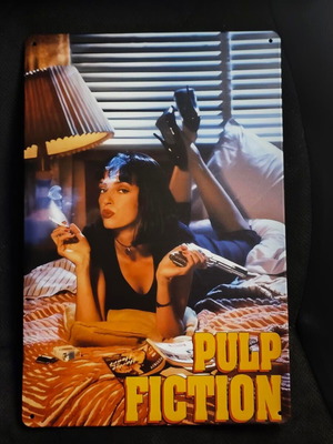 Μεταλλικη Ανοξειδωτη Πινακιδα Pulp Fiction