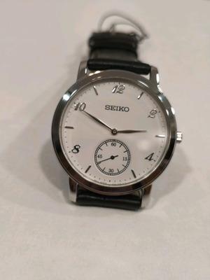 Seiko ανδρικό ρολόι καινούργιο quartz με δερμάτινο λουράκι