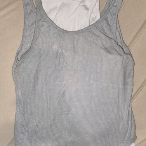 Double layer H&M top like new, size M, white and grey