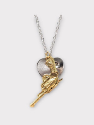 Heart & Gun necklace from Precious Weapons, new