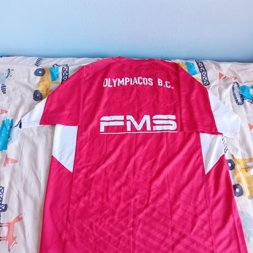Olympiacos Basketball Jersey warm up Nike Matt Lojeski used, XL