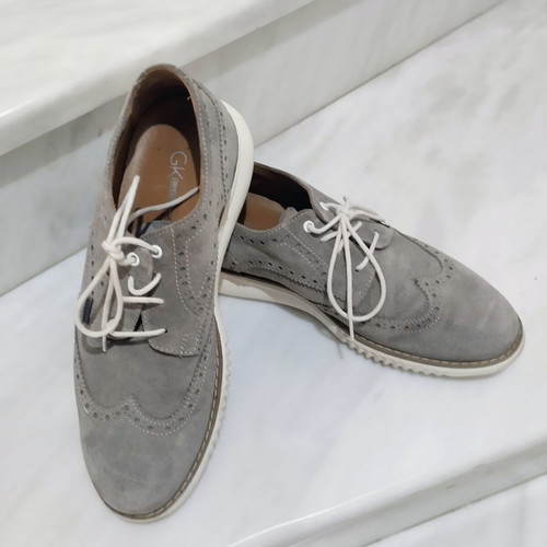 Men's loafers Gianna Kazakou grey suede genuine leather size 42 like new
