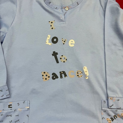 Warm pajama top used, blue, teen