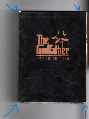 The Godfather DVD collection used with three movies and special features