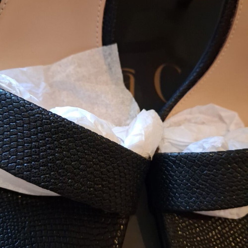 Lara Conte Madrid leather sandals new, black, heel height 8 cm, size 37