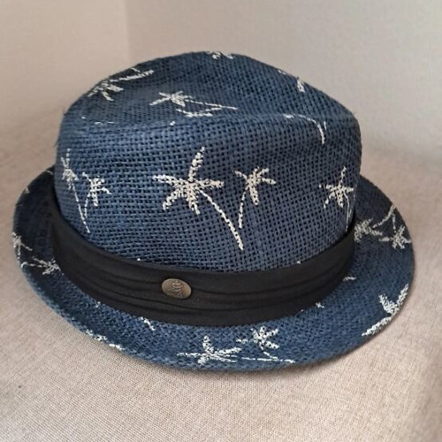 Karfil children's straw hat, blue, size XS