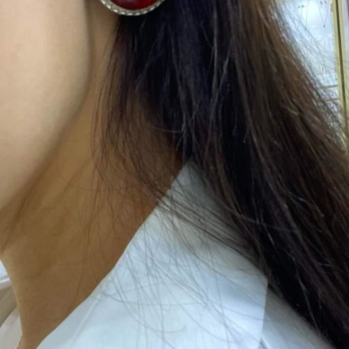 Silver clip earrings 925 with real therapeutic carnelian stone new