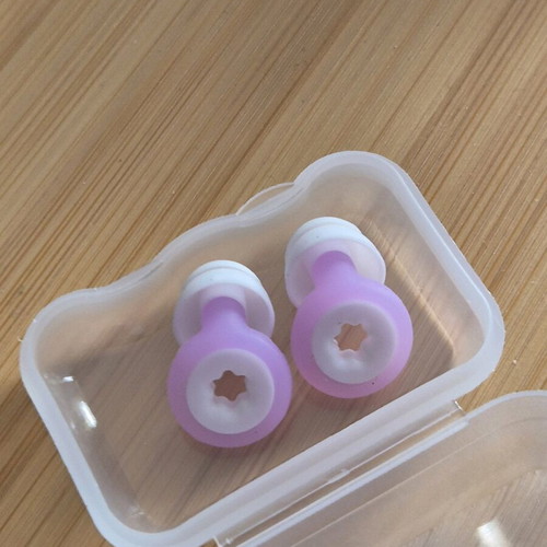 Silicon earplugs lilac new, reusable