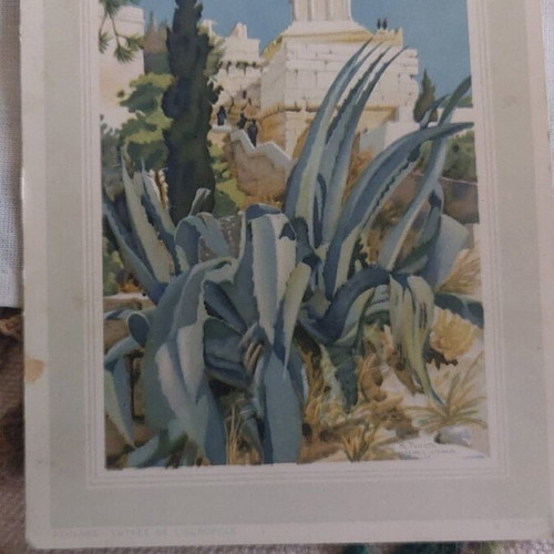 R.Tourte lithograph on postcard like new