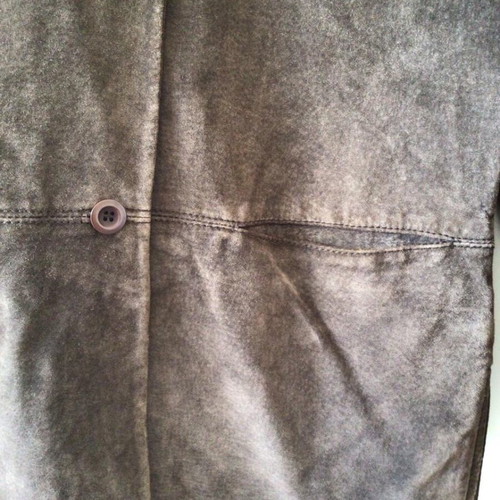 Suede jacket medium brown used, size M