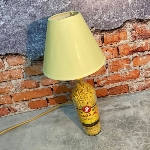 Desk lamp made from Pampero rum bottle new