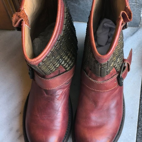 Ash leather ankle boots brown, like new
