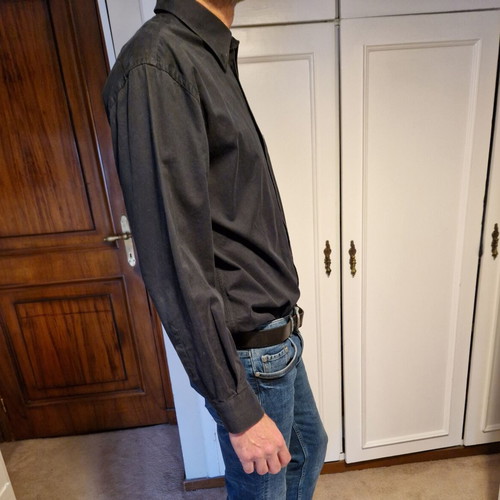 New Man shirt used, black, size 5 (L/XL), 100% cotton