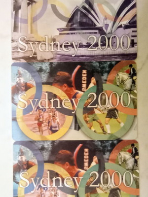 Romanian Sydney 2000 Olympic Games phone cards, pack of 3