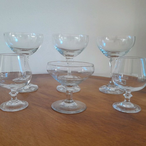 Glass liqueur/cognac glasses set of 6 like new