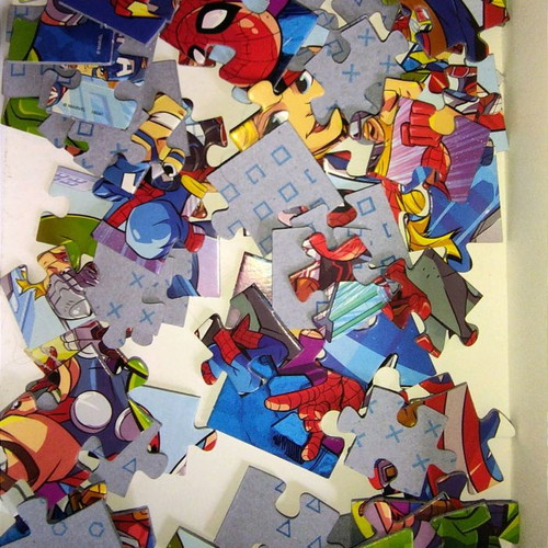 Super Hero Marvel puzzle used, 73 pieces, EDUCA