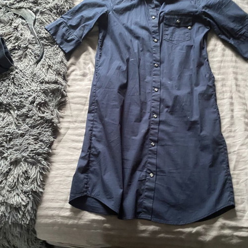 Replay dark blue shirt dress used, size S