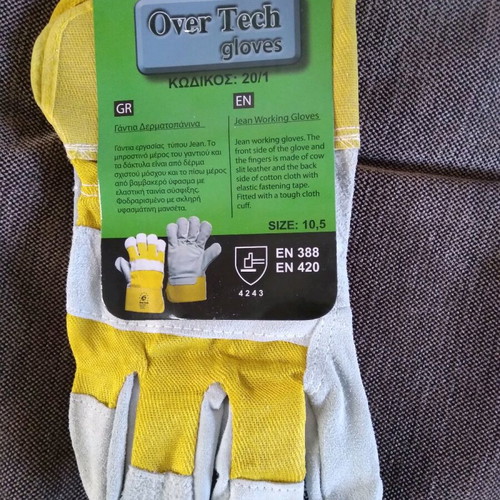 Leather working gloves new, size 10.5