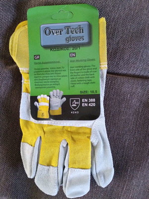Leather working gloves new, size 10.5