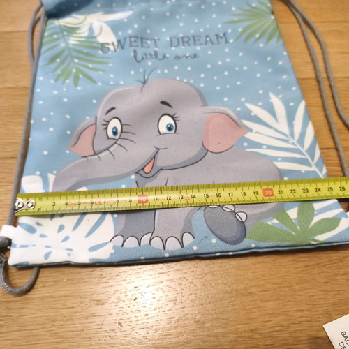 Elephant pouch backpack 30x25cm new
