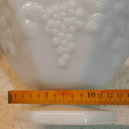 Opaline fruit bowl vintage, large, used