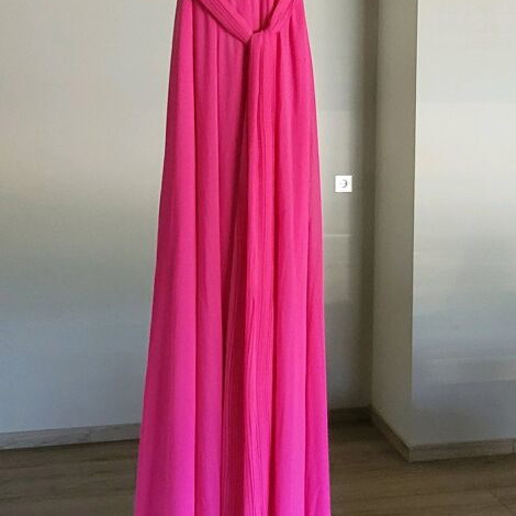 Maestri women's dress long formal backless like new pink