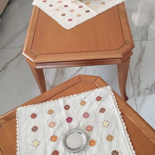 Collectible handmade embroidery set 4 pieces 1960s like new