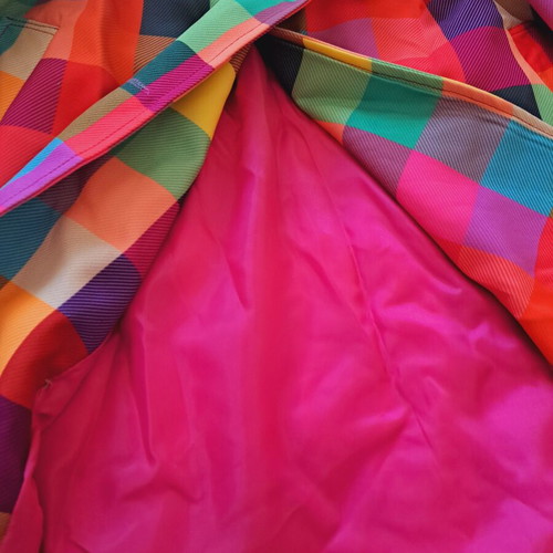 Women's thin trench coat like new, colorful, size L