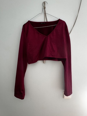 Burgundy thick satin set