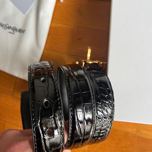 YSL belt new, black with gold details, size 100