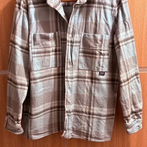 Zara Overshirt shirt L plaid, 100% cotton, like new