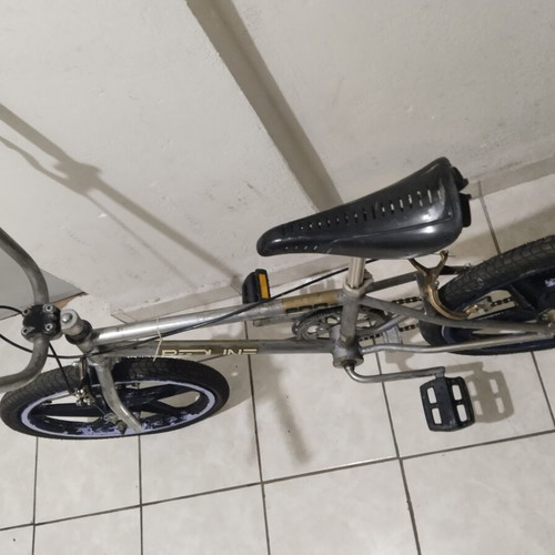 Oldschool BMX 1989 used, silver, 20 inch wheels