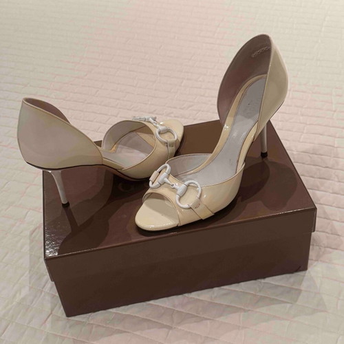 Gucci Horsebit open-toe heels used, patent leather, size 36