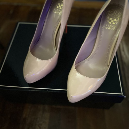 Vince Camuto high heels size 38.5 used, beige and pink