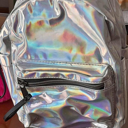 Children's silver iridescent backpack like new