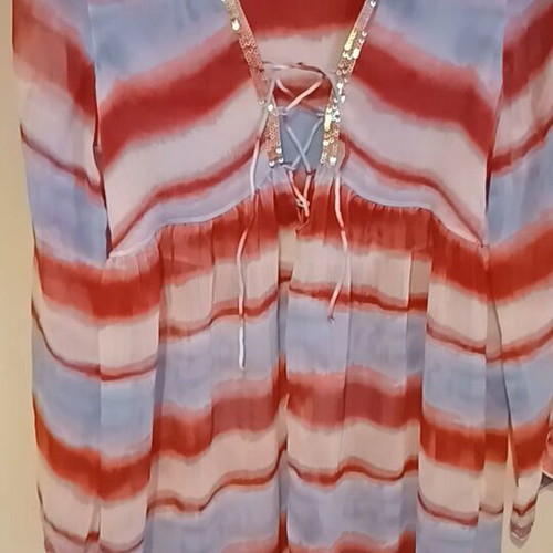 Kaftan dress like new, blue and red, size L