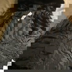  Faux fur γιλέκο με ζώνη και κουκούλα
