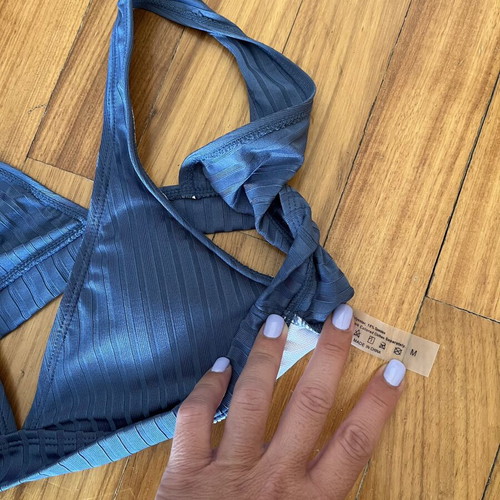 Bikini Shein like new, blue striped