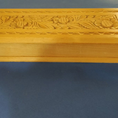 Wooden box Hungary 1977 with embossed design, new