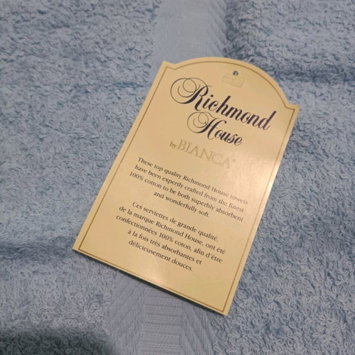Bath towel new, sky blue, 100% cotton, 1.40x1.00 m