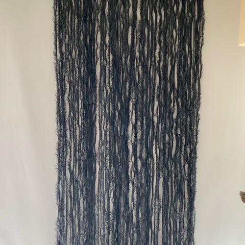 Velvet fringe curtains new, set of 5 pieces 240x90