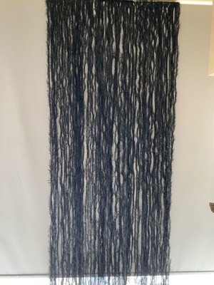 Velvet fringe curtains new, set of 5 pieces 240x90