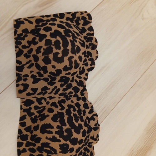 Leopard Bustier top new, size S, black and beige