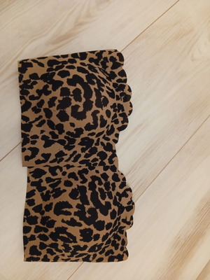 Leopard Bustier top new, size S, black and beige