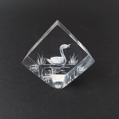 Crystal decoration with swan like new